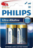 Philips Ultra Alkaline Battery Lr14E2B 2 X Type C Lr14 Ultra Alkaline Batteries 15.V Up To 5 Years Shelf Life –Ideal For Use With High-Drain Devices Such As Music Stereo Devices Remote Control Cars Children'S Toys Portable Radios -2 Per Pack