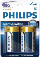 Philips Ultra Alkaline Battery Lr20E2B 2 X Type D R20 Ultra Alkaline Battery 15.V Up To 5 Years Shelf Life –Ideal For Use With High-Drain Devices Such As Children'S Toys Torches Speaker Stereo Systems And Docking Stations - 2 Per Pack