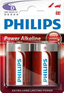 Philips PowerLife Battery LR20P2B 2 X Type D Power Alkaline Batteries 15.V up to 5 years Shelf Life –ideal for use with high-drain devices such as Alarms clocks Wall clocks Torches Alarms systems and Remote controls Stereo Systems - 2 Per Pack