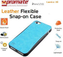 Promate Lanko.I5 Iphone 5 Hand-Crafted Leather Case Protective Elegant & Flexible For Iphone 5 5S Colour:Blue Flexible Snap-On Case Wrapped In Hand Crafted Leather For Iphone5 5Slanko.I5 Is An Elegant Case That Protects Your Iphone 5 5S In A High Quality