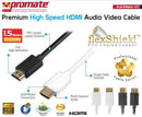 Promate linkMate-H1 Premium Compact flexShield™ PVC coated HDMI Cable - 1.5 Meters White- 1 Year Warranty