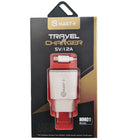 Geeko Smart Plus Usb Travel Wall Charger With Built In Micro Usb Cable And Usb 3.0 Port- Gold White -Low Energy Consumption And Fast Charging Overcharge Protection And Short Circuit Protection 1.2 Metre Micro Usb Output Cable For Charging Your Devices And
