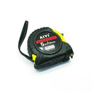 Aiyi Pocket Measuring Tape 5 Metres with Shock Resistant Case - Metric Measurements 19mm Width Polyester Coated Steel Blade Automatic return of blade with brake mechanism Belt clip and hand Strap High impact resistant PC-ABS plastic and Rubber Casing – Ye