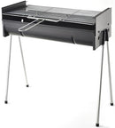 Metalix Large Adjustable Braai Stand- Easy To Assemble And Store Carbon Steel Construction Grid Size: 620 X 320mm Colour Black
