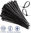 Noble Nylon Cable Ties 2.5 x 100mm Pack of 100 Black - Self-Locking Design Widely Used For Tying Cables Plants Packages Designed For Indoor And Outdoor Use Colour Black