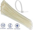 Noble Nylon Cable Ties 3.6 x 250mm Pack of 100 White - Self-Locking Design Widely Used For Tying Cables Plants Packages Designed For Indoor And Outdoor Use Colour White
