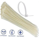Noble Nylon Cable Ties 4.8 x 200mm Pack of 100 White - Self-Locking Design Widely Used For Tying Cables Plants Packages Designed For Indoor And Outdoor Use Colour White