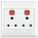 Noble 2X16A Dedicated Wall Plug W Box - Dual Wall Plug Designed For Dedicated Circuits. Measuring 120Mm X 120Mm It Features Two 16A Sockets And Comes With An Installation Box For Secure Mounting.