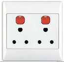 Noble 2X16A Dedicated Wall Plug W Box - Dual Wall Plug Designed For Dedicated Circuits. Measuring 120Mm X 120Mm It Features Two 16A Sockets And Comes With An Installation Box For Secure Mounting.