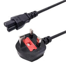 The UNIQUE UK 3PIN SINGLE HEAD 1.8M PWR CABL - UK Type Compliant power cable featuring a standard UK 3-pin plug. It is 1.8 meters long making it suitable for various applications requiring a reliable power connection