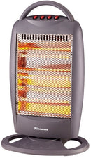 Pineware Electric 3 Bar Quartz Floor Standing Heater Grey- 3 X Power Settings: 400 800 1200W 3 X Quartz Heating Tubes For High-Efficiency Oscillation Function Handle For Easy Carrying Safety Tip-Over Switch 1 Year Warranty