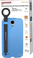 Promate Pless-S4 Multifunctional Case with a Stand and a Holder Ring for Samsung Galaxy S4-Bluek 1 Year Warranty