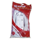 Noble Safy 5m Multi Plug Coupler Extension Cord Lead With Dual 3 Pin Sockets-16A Rated Plugs 250V Power Up 2 Appliances At Once Suitable For Home Use Colour White Sold as a Single unit 3 Months Warranty