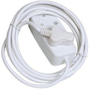 Noble Safy 3m Multi Plug Coupler Extension Cord Lead With Dual 3 Pin Sockets-16A Rated Plugs 250V Power Up 2 Appliances At Once Suitable For Home Use Colour White Sold as a Single unit 3 Months Warranty