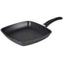 Salton 28cm Square Non Stick Grill Pan - Ideal For Making The Perfect Steak Aluminium Construction Ensures Even Heat Distribution Stainless Steel Induction Base 2 Layered Whitford Non-Stick Interior Coating PFOA Free Bakelite Handle Heat Sources: Gas Elec