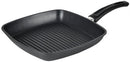 Salton 28cm Square Non Stick Grill Pan - Ideal For Making The Perfect Steak Aluminium Construction Ensures Even Heat Distribution Stainless Steel Induction Base 2 Layered Whitford Non-Stick Interior Coating PFOA Free Bakelite Handle Heat Sources: Gas Elec