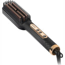 Sokany Hair Straightener Brush Grey And Rose Gold - Effortless Straightening And Styling 5 Temperature Levels Safe And Gentle Styling Anti-Scald Fast Heating Perfect For Home Salon 6 Months Warranty