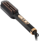 Sokany Hair Straightener Brush Grey And Rose Gold - Effortless Straightening And Styling 5 Temperature Levels Safe And Gentle Styling Anti-Scald Fast Heating Perfect For Home Salon 6 Months Warranty