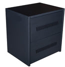 Solarix Steel Battery Box For 6 Batteries - Indoor Use Battery Box Design Easy To Assemble Powder Coated Mild Steel Casing Houses Up To 6 X 120ah Inverter Batteries 2 x Shelves Top and Bottom Floor Standing Unit Colour Black