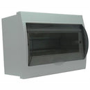 Solarix 8 Way Power Distribution Box Unpopulated with Transparent Cover– No Copper Terminal High Quality ABS Housing IP65 Rating Protection Colour White