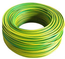 Solarix Insulated 6mm² Yellow And Green Earth Wire 100 Metre Roll - Cable Cross Section 6mm² Cable Sheath Colour Yellow and Green Multi Strand Copper Conductor Material PVC Insulation Material Sold as 100 Metre Per Roll