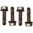Solarix Hexagon Head Self Tapping Screw Pack of 4-Self Drilling Screws M4.8 x 16mm Long- Capable Of Drilling Pilot Holes Into Sheet Metal Up To 5mm In Thickness. Hex Washer Head Requires A Socket Or Spanner To Tighten And Loosen OEM Packaging