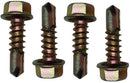 Solarix Hexagon Head Self Tapping Screw Pack of 4-Self Drilling Screws M4.8 x 16mm Long- Capable Of Drilling Pilot Holes Into Sheet Metal Up To 5mm In Thickness. Hex Washer Head Requires A Socket Or Spanner To Tighten And Loosen OEM Packaging