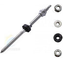 Solarix IBR Hanger Bolt Screw For D-RAIL 8mm - Ideal For IBR On Wood Trusses Includes 1 x Stainless Steel Bolt 1 x Rubber Washer 3 x Nuts 8mm Hexagon Bolt Screw Head