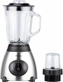 Sunbeam Stainless Steel Blender With Grinder - 1.5 Litre Glass Jar Capacity Glass Grinder Attachment 2 Speeds with Pulse Stainless Steel Blade Safety Switch Brushed Stainless Steel Housing 400W Power 50Hz Frequency 230V 6 Months Warranty.
