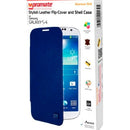 Promate Sansa-S4 Stylish Leather Flip-Cover and Shell Case for Samsung Galaxy S4-Blue 1 Year Warranty