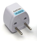 UniQue Travel Adapter Two Pin Male Schuko Plug To South African Three Pin Female Socket- Converts Schuko Plug Point Into A 3 Pin South African Socket Current 10A -15AVoltage Max 250V Colour White