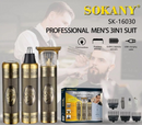 Sokany - USB 3-in-1 Mens Professional Beard Hair Trimming Set