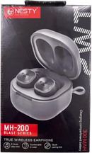 Nesty Blast Series MH 200 True Bluetooth Wireless Earphones – Black With Charging Dock Built In Microphone Bluetooth Version 5.3 Up To 10 Metres Transmission Distance Talk Time: Up To 2 Hours Music Playing Time Up To 3 Hours Built-In 30mAh Rechargeable Li