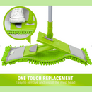 Kleaner Microfiber Extendable Flat Mop - Telescopic Design 360 Degree Rotation Both Dry And Wet Efficient Water Absorption Remove Mop Pad With One Click Machine Washed Attract Hair And Dust Strong Decontamination