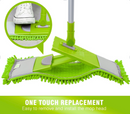 Kleaner Microfiber Extendable Flat Mop - Telescopic Design 360 Degree Rotation Both Dry And Wet Efficient Water Absorption Remove Mop Pad With One Click Machine Washed Attract Hair And Dust Strong Decontamination