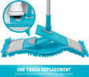 Kleaner Microfiber Extendable Flat Mop - Telescopic Design 360 Degree Rotation Both Dry And Wet Efficient Water Absorption Remove Mop Pad With One Click Machine Washed Attract Hair And Dust Strong Decontamination