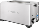 Taurus Brushed Stainless Steel 4 Slice Toaster - 1400W Power 4 Slice Capacity 5 Browning Settings Reheat Function Defrost Function And Cancel Cooking Cool Touch Stainless Steel Body Removable Crumb Tray LED Lighting Cord Storage Two Extra Long 255mm Slots