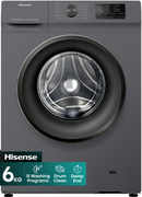 Hisense Front Loader Washing Machine - 6kg Capacity 15 Number Of Programmes LED Display Front Loader 1000 RPM Spin Speed Quick Wash 15 Minute Fast Wash Snowflake Drum Drum Clean Rinse And Spin 1 Year Warranty