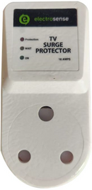 Electrosense TV Surge Protector Plug - Voltage Protection For TV DVD HiFi Media Center 30 Seconds Start Up Delay 16 AMPS Voltage Protect Against High Voltage Spikes Power-Back Surges Basic Lighting 3 Months Warranty.