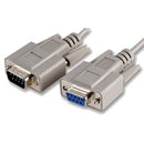 UniQue 9 Pin Male to Female Serial Cable - OEM Connect two PCs via serial port Transfer data Upload firmware or software Connect game consoles High quality components Wired straight through Grey 6 feet long