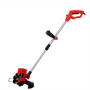 Casals Electric Grass Trimmer Aluminium Red - Powerful 550 watts Motor 290mm Cutting Diameter 10500 rpm No-Load Speed 180° rotating handle Height Adjustable Telescopic Pole Adjustable Auxiliary Handle Guide Wheels For Edge Trimming Colour Red 1 Year Warra