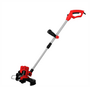 Casals Electric Grass Trimmer Aluminium Red - Powerful 550 watts Motor 290mm Cutting Diameter 10500 rpm No-Load Speed 180° rotating handle Height Adjustable Telescopic Pole Adjustable Auxiliary Handle Guide Wheels For Edge Trimming Colour Red 1 Year Warra