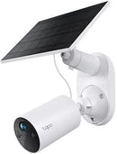 Tp-Link Tapo Solar-Powered Security Camera Kit - Camera 2K 3Mp 1 2.8” Cmos Starlight Sensor-850Nm Ir Led (30Ft 9.1M)- Color Night Vision-2Xspot Lights-Built-In Microphone & Speaker-2.4Ghz Wi-Fi-6400Mah Lithium-Ion Batt-Solar Panel:5.2V 2.5W Ip65