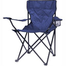 Totally Camping Chair Blue- Strong And Durable Steel Frame Construction Lightweight Polyester Arms Back And Seat Built-In Drink And Magazine Holder Fold-Away Design Holds Weight Up To 110kg Carry Bag Included Perfect Addition To Any Outdoor Space Out of B
