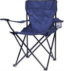 Totally Camping Chair Blue- Strong And Durable Steel Frame Construction Lightweight Polyester Arms Back And Seat Built-In Drink And Magazine Holder Fold-Away Design Holds Weight Up To 110kg Carry Bag Included Perfect Addition To Any Outdoor Space Out of B