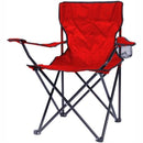 Totally Camping Chair Red -Strong And Durable Steel Frame Construction Lightweight Polyester Arms Back And Seat Built-In Drink And Magazine Holder Fold-Away Design Holds Weight Up To 110kg Carry Bag Included Perfect Addition To Any Outdoor Space Out of Bo