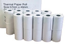 Postron Thermal 57mm X 40mm Credit Card Paper Rolls - 100 Rolls Per Box Standard 60gsm Grammage Paper length 12 Metres For Use With Credit Card Speed Point Terminals