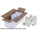 Postron Premium Thermal 80mm X 83mm Paper Roll – Colour White 50 Rolls Per Box Premium 55gsm Grammage Paper length 59 Metres For Use With Receipt Printers Cash Registers Point of Sale Systems