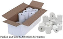 Postron Premium Thermal 80mm X 83mm Paper Roll – Colour White 50 Rolls Per Box Premium 55gsm Grammage Paper length 59 Metres For Use With Receipt Printers Cash Registers Point of Sale Systems
