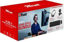 Trust 4 In 1 Home Office Set-Includes Ximo Wireless Keyboard Wireless Mouse Combo Exis VGA Webcam Ziva Chat On-Ear Headset With Microphone 1 year Limited Warranty